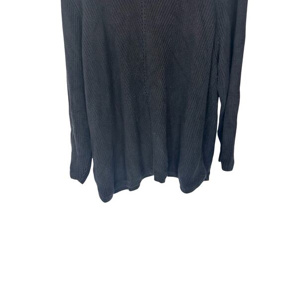 Talbots Woman Petites Plus Sweater Black Cable Knit Turtleneck Size 3X Petite - Picture 7 of 12